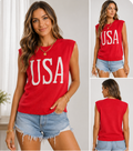 USA Sleeveless Sweater Tank
