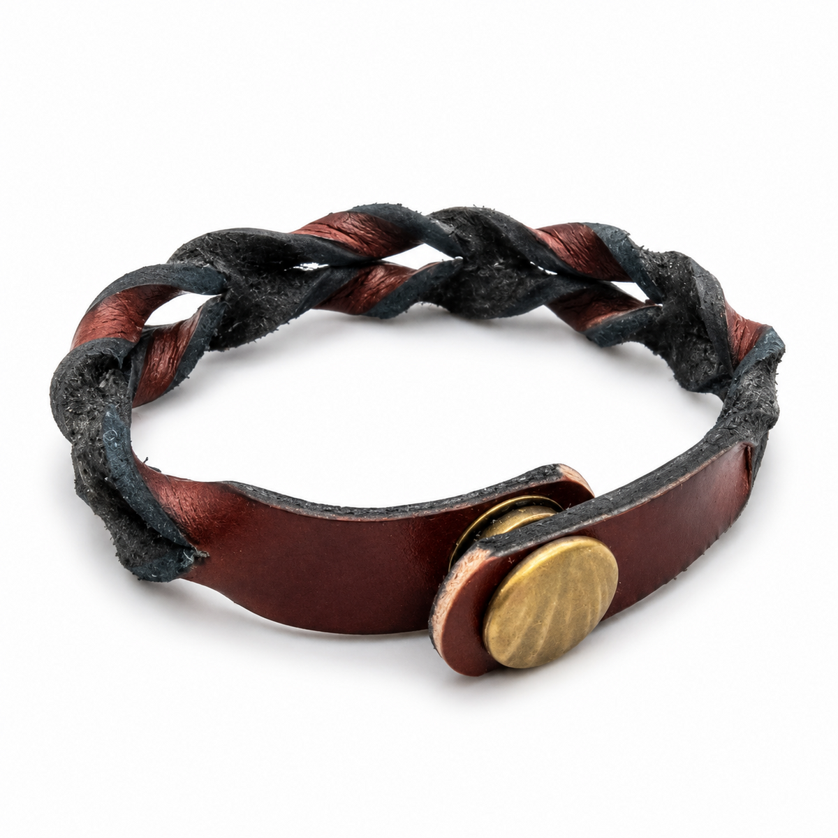 Handmade Inverted Leather Bracelet by Finch