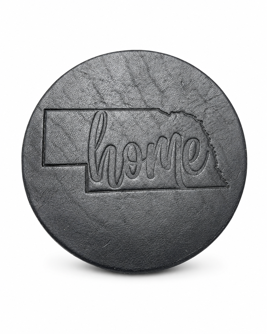 Handmade Leather Nebraska Home Coasters by Finch - Set of 4