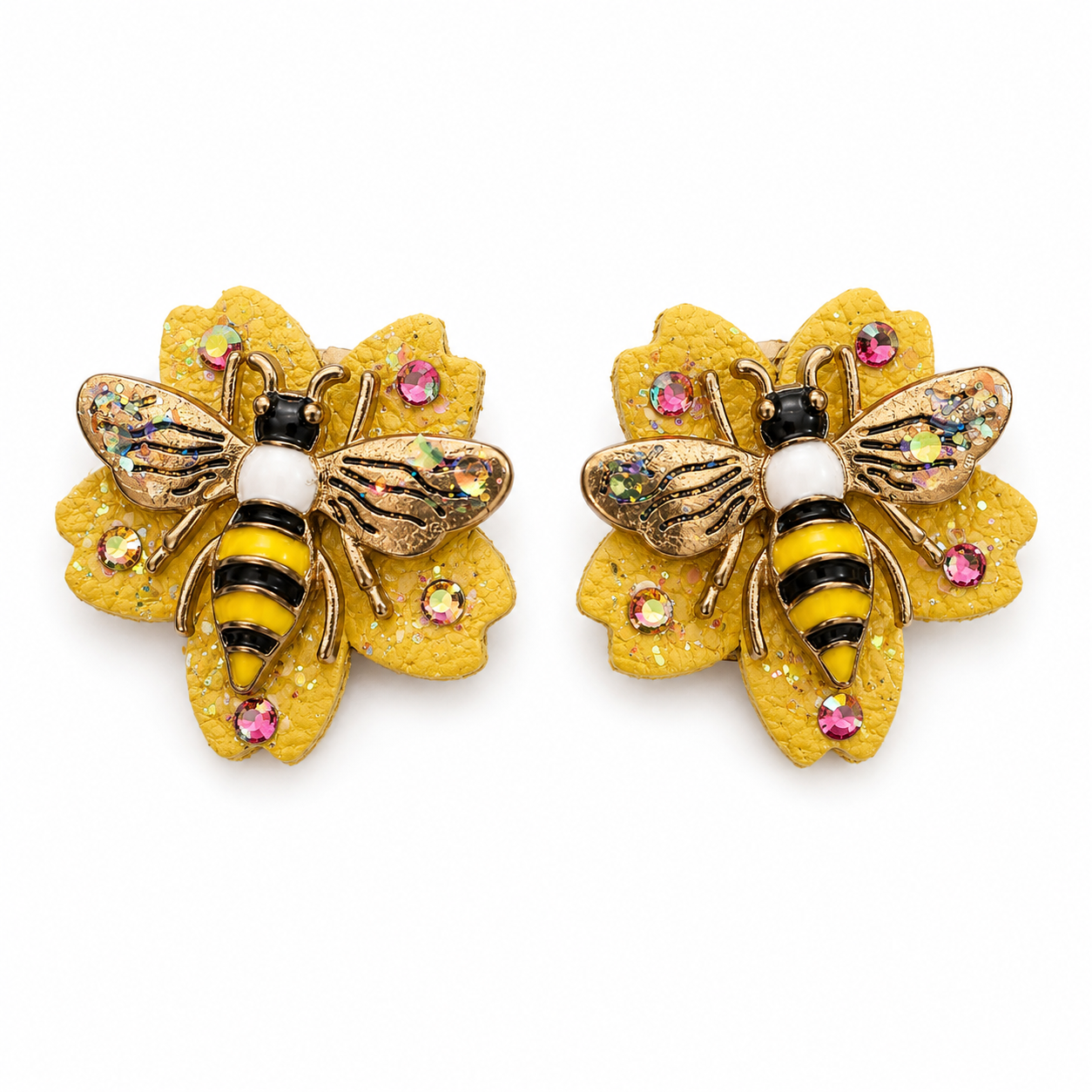 Honeycomb Finch Leather Earrings by D.K. Tlustos