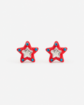 Handmade Mini Americana Star Stud Earrings by D.K. Tlustos