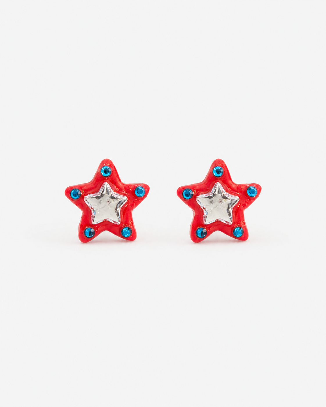 Handmade Mini Americana Star Stud Earrings by D.K. Tlustos