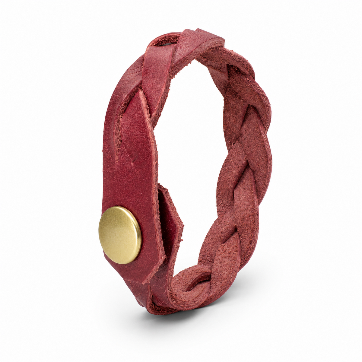 Handmade Mystery Braid Genuine Leather Snap Bracelet by Finch