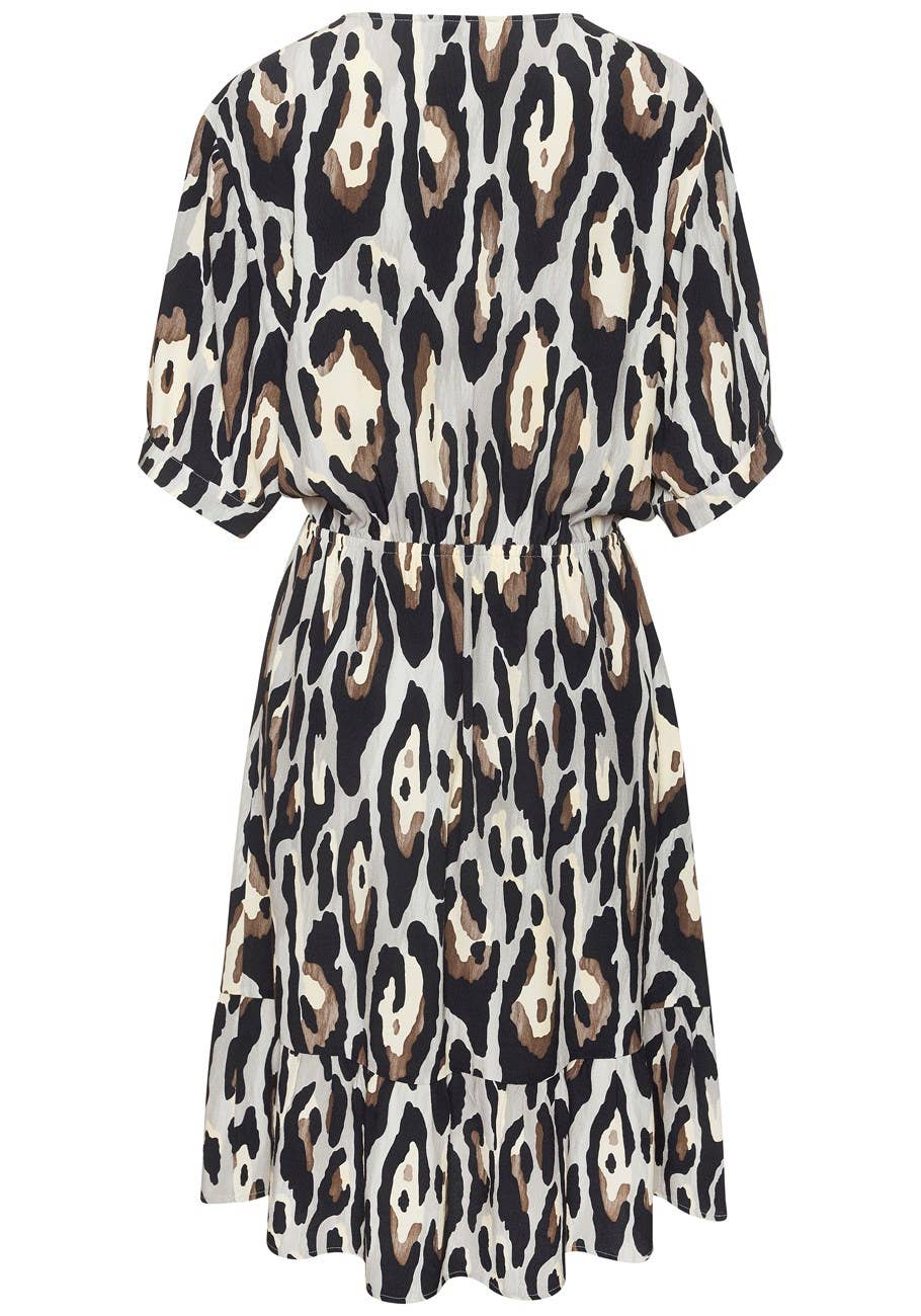 Women's Animal Print Short Sleeve Dress