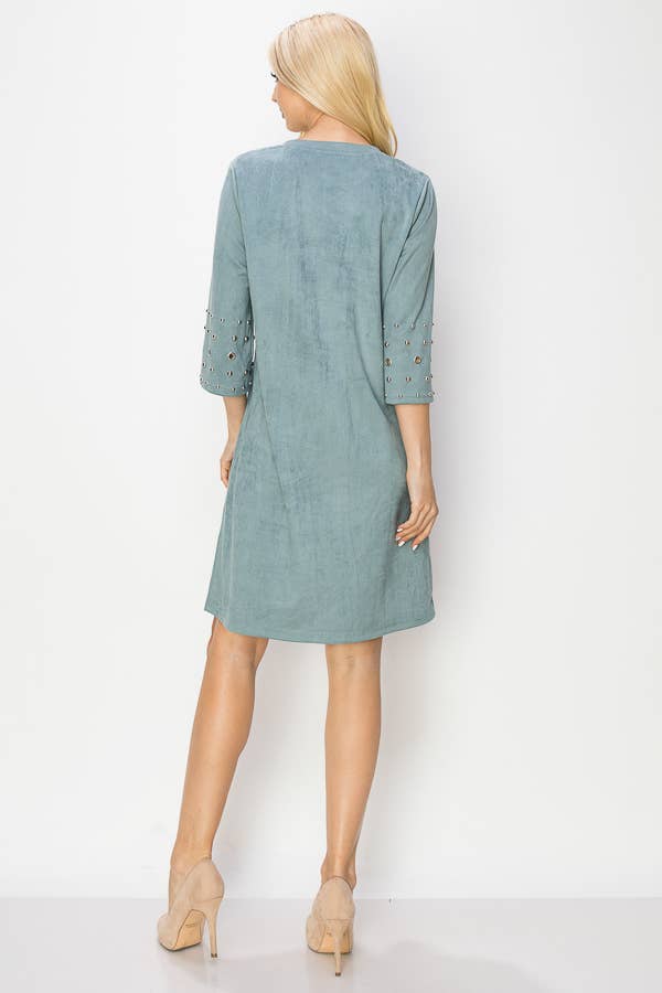 Aileene Stretch Suede Dress