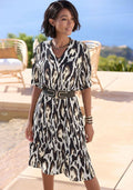 Women's Animal Print Short Sleeve Dress