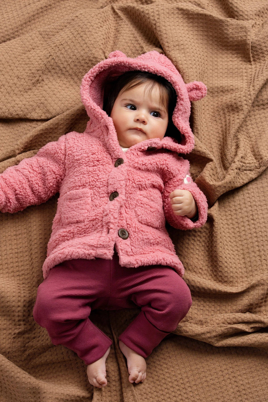 Sherpa Cardigan- mauve