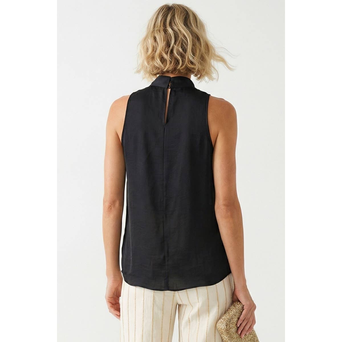 Neck Scarf Sleeveless Top