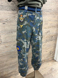 Queen Bee Military Camo Pants Embellished by Trish - Size Medium
