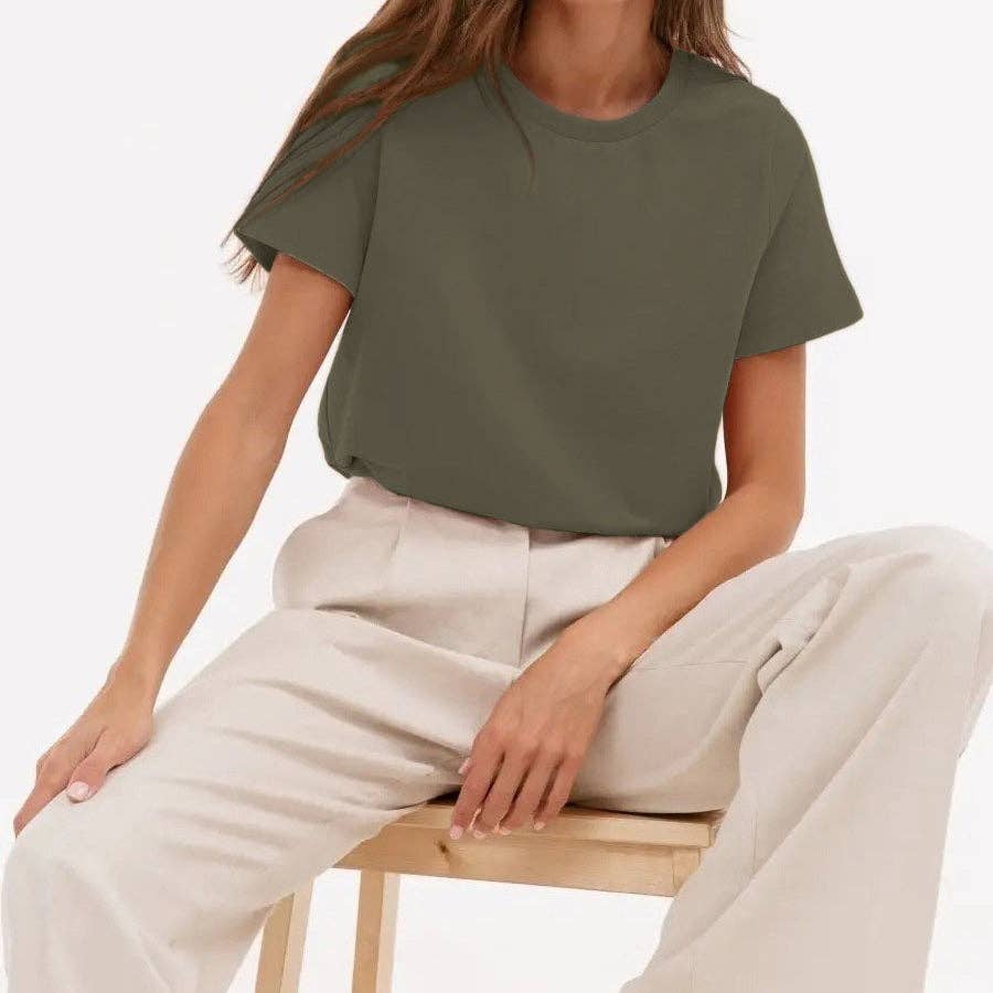 Cotton Crew Neck T-Shirt