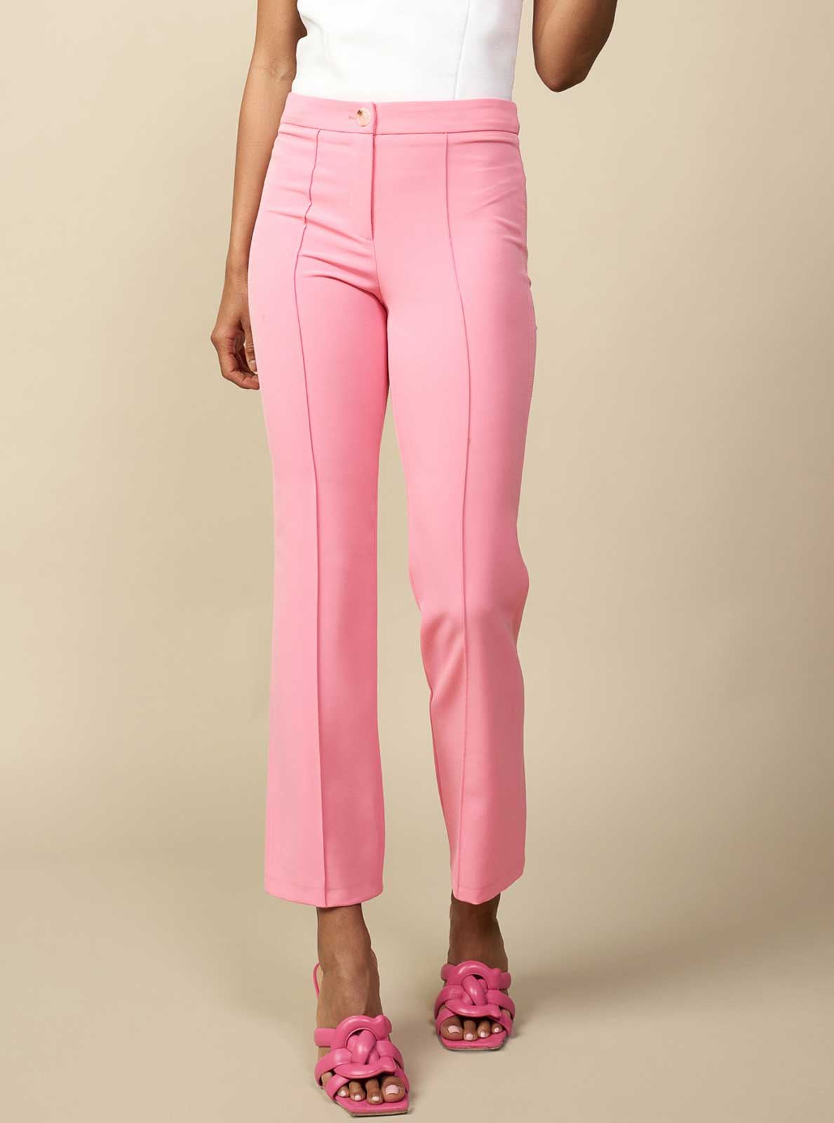 Stretch Ankle Pants - PINK