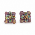 Handmade Amethyst Bloom Clip-On Earrings by D.K. Tlustos