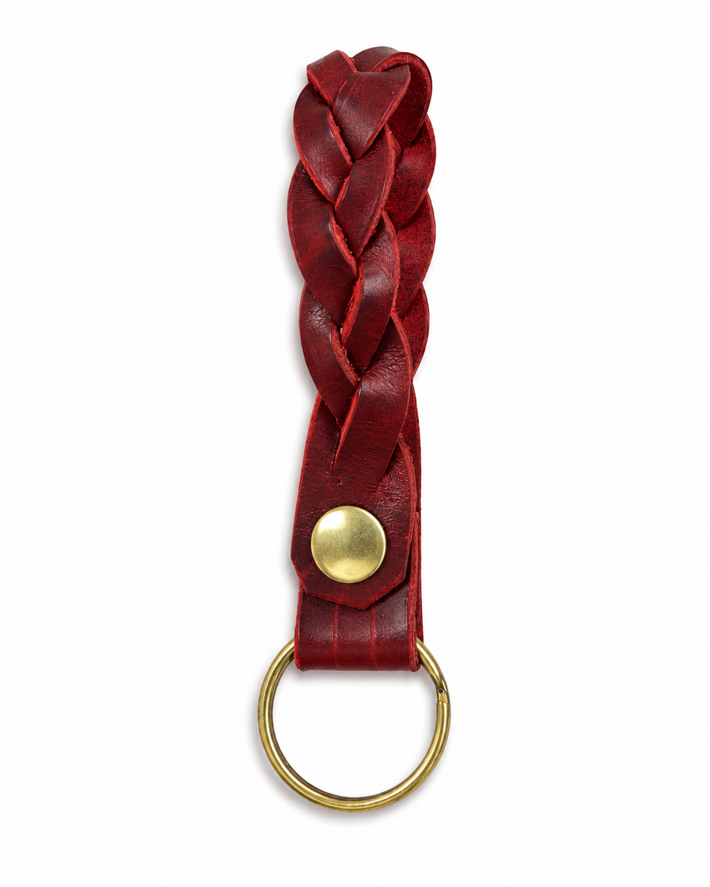 Handmade Leather Mystery Braid Keyring by Finch