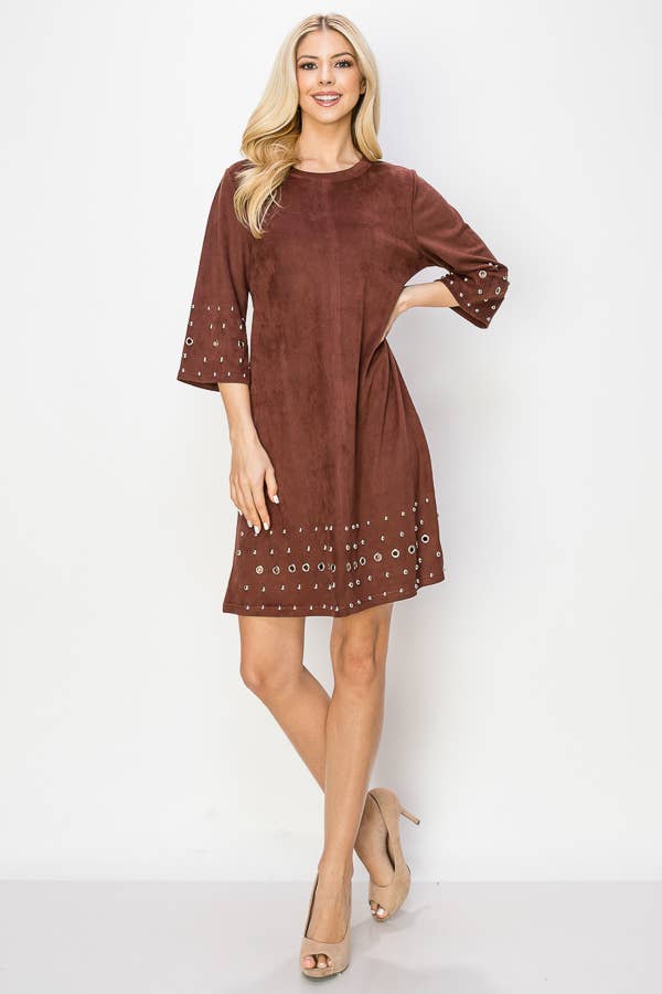 Aileene Stretch Suede Dress