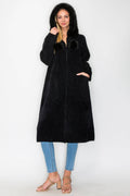 Suraya Faux Fur Pom Pom Coat