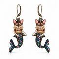 Purrmaid Princess Earrings by D.K. Tlustos
