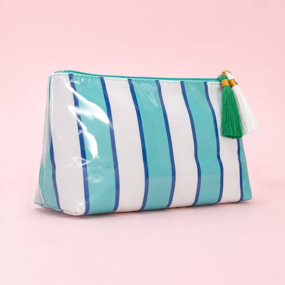 Glossy Jelly Stripe Makeup Pouch