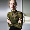 Flocked Mesh Sheer Base Shirt
