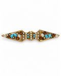 Handmade Turquoise Mirage Statement Pin by D.K. Tlustos