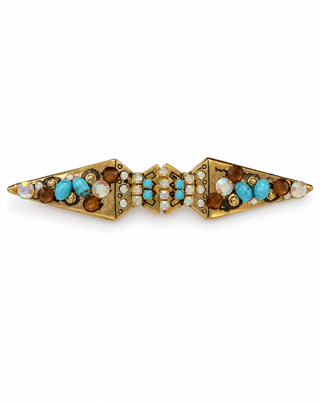 Handmade Turquoise Mirage Statement Pin by D.K. Tlustos