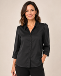Hand-Embellished 3/4 Sleeve Black Blouse by Trish