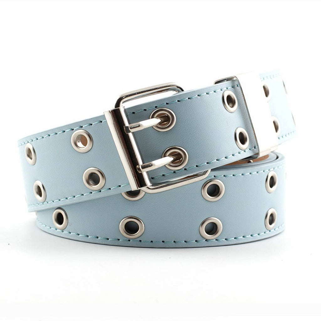 Double Grommet Vegan Leather Belt