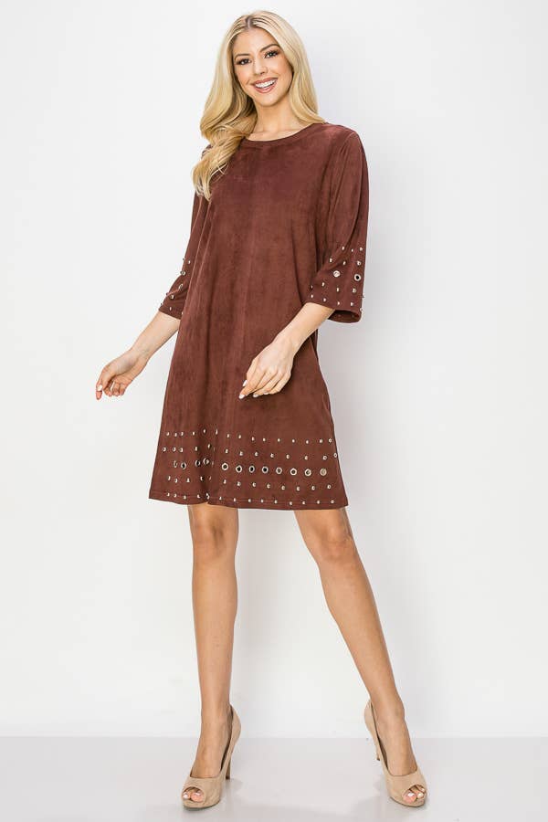 Aileene Stretch Suede Dress