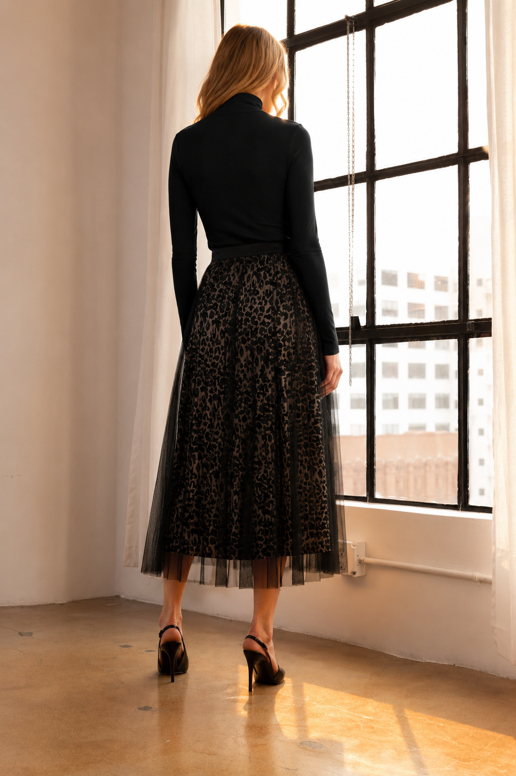 Winnai Chiffon Pleated Skirt