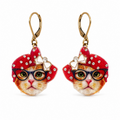 Sassy in Specs Kitty Earrings by D.K. Tlustos