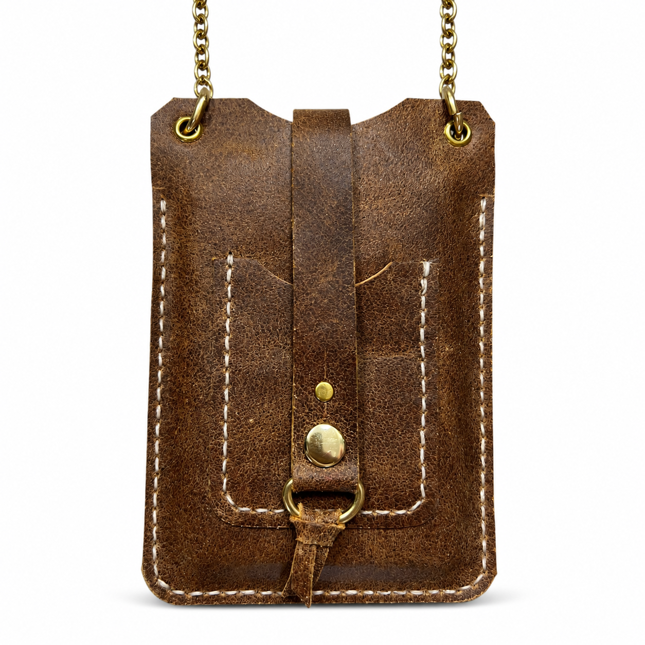 Light Brown Leather Crossbody by Finch