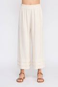Allie Rose - Elastic Ruffle Waist Ankle Pants
