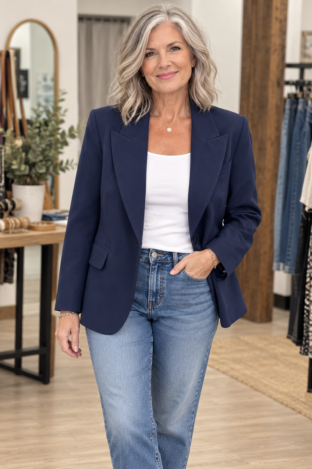 Posh Classic Navy Tailored Blazer