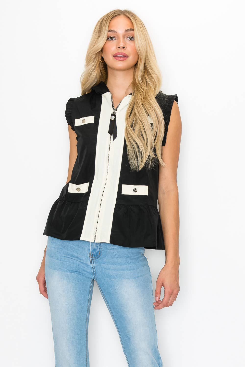 Joh Apparel - Josie Light Weight Vest with Hoodie