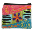 Cotton Multicolor Groovy Coin Purse Wristlet
