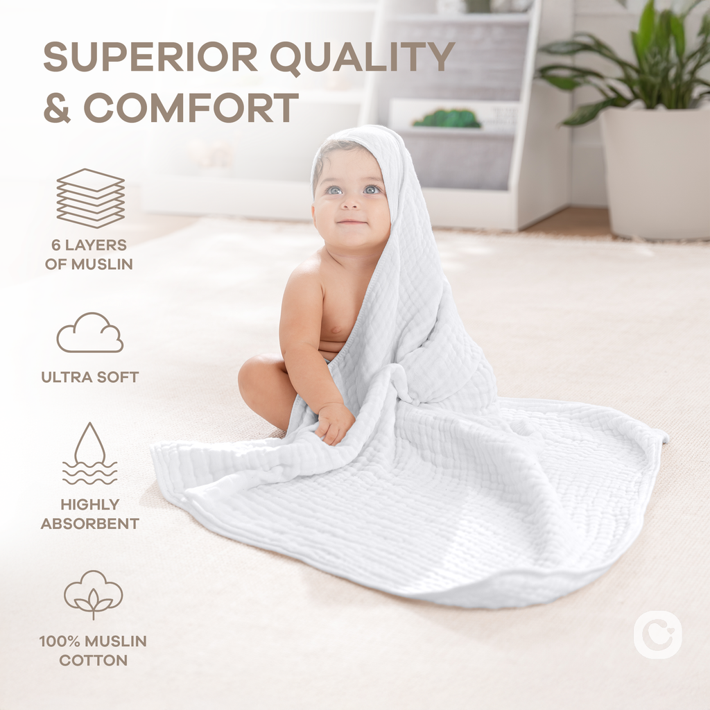 Muslin Hooded Baby Towel