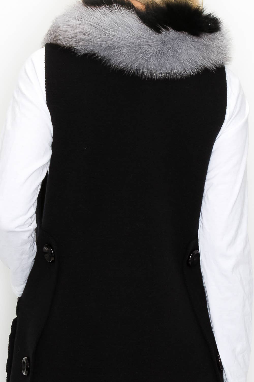 Selma Knitted Vest with Faux Fur