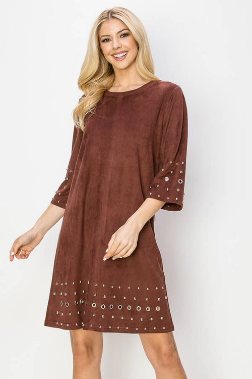Aileene Stretch Suede Dress